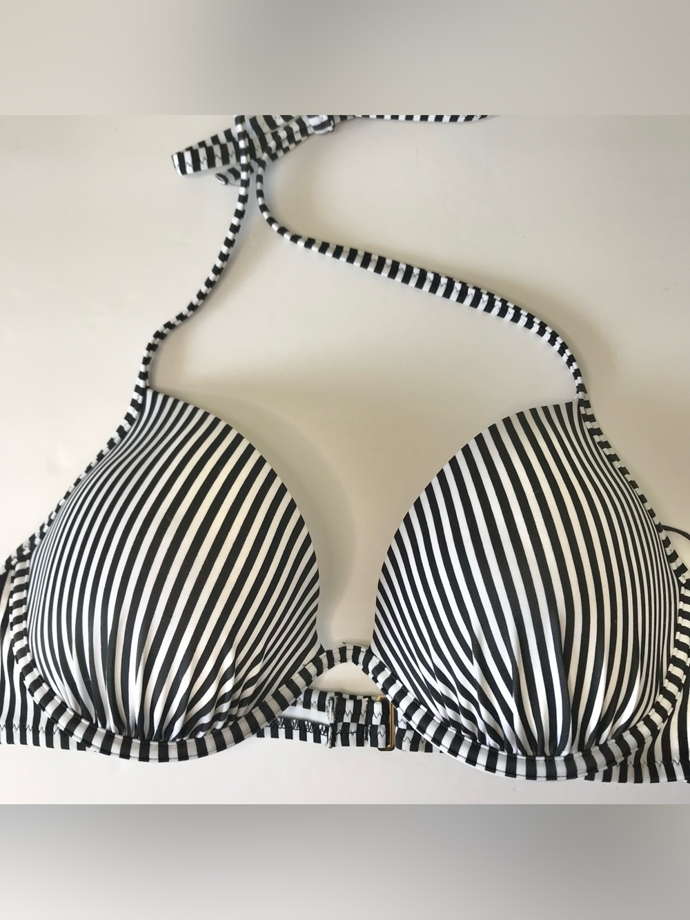 Shade & Shore Striped Bikini Top Size 34C